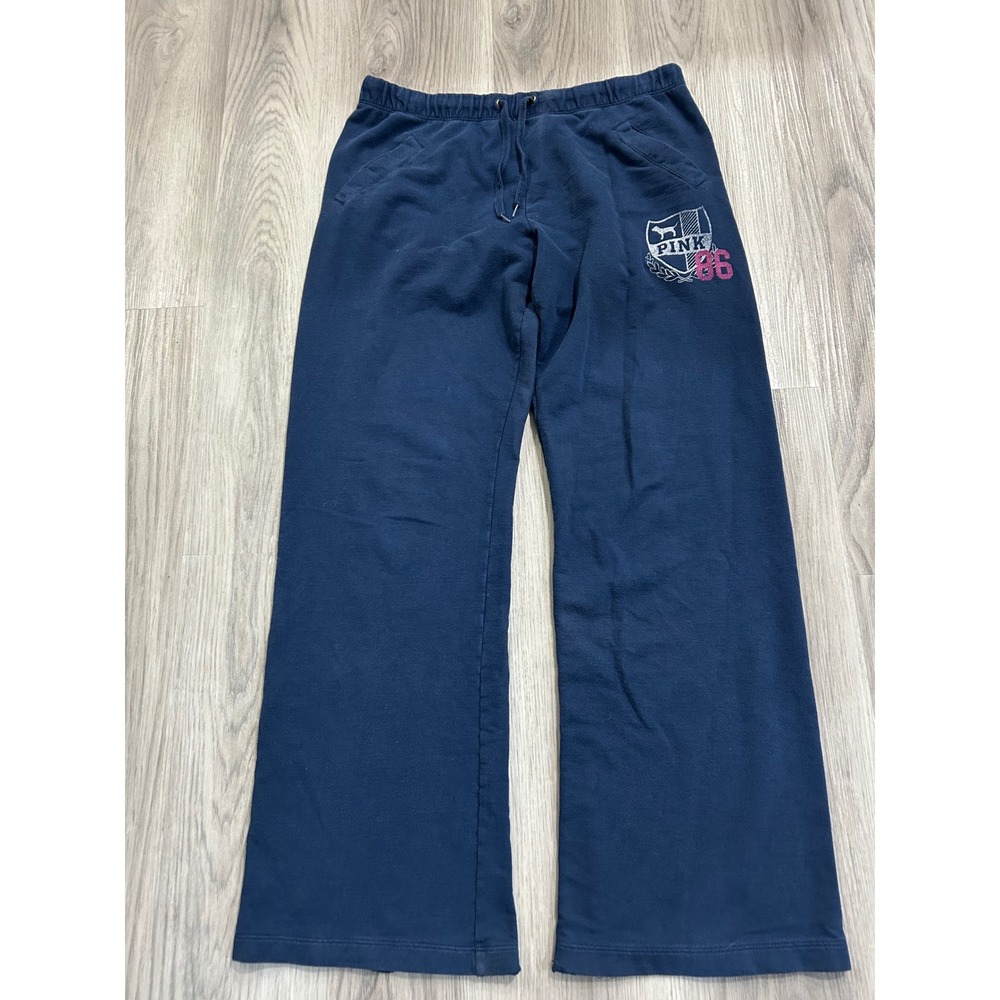 Victoria's Secret PINK Womens My Favorite Sweats Cotton Blend S Navy Blue